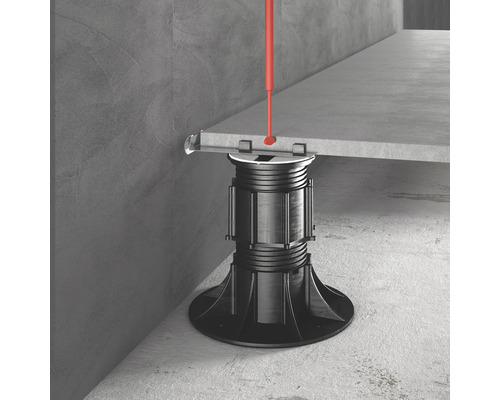 Terrassenlager zur Nivellierung von Terrassenplatten