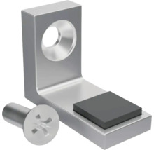 Türstopper aus Metall mit Schraube und Gummipuffer