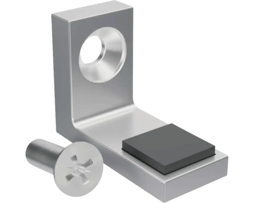 Türstopper aus Metall mit Schraube und Gummipuffer