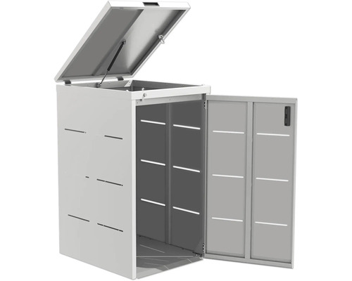 Offene Mülltonnenbox für eine Tonne mit Klappdeckel