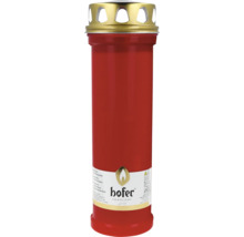 Lanterne funéraire avec pointe dorée et corps rouge