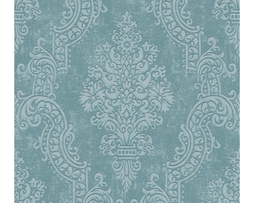 Papier peint intissé 39765-4 Pure Elegance ornement baroque turquoise brillant Papier peint intissé 39765-4 Pure Elegance ornement baroque turquoise brillant