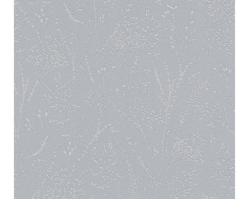 Papier peint intissé 39766-3 Pure Elegance branches herbes bleu gris brillant Papier peint avec motif de plantes