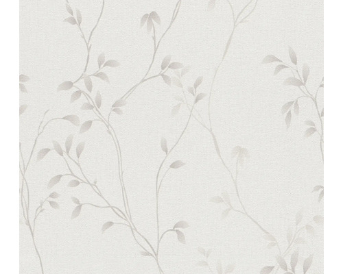 Papier peint intissé 39767-2 Pure Elegance vrille de feuilles beige crème Papier peint avec motif de feuilles