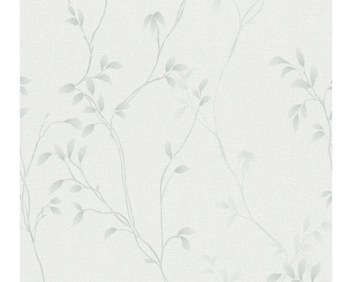 Papier peint intissé 39767-3 Pure Elegance vrille de feuilles blanc gris Papier peint intissé 39767-3 Pure Elegance vrille de feuilles blanc gris
