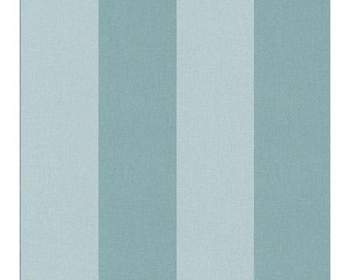 Papier peint intissé 3979-28 Pure Elegance maison de campagne blocs de rayures turquoise Papier peint à larges rayures