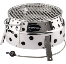 Petromax Atago Grill aus Edelstahl mit Grillrost und Gasanschluss