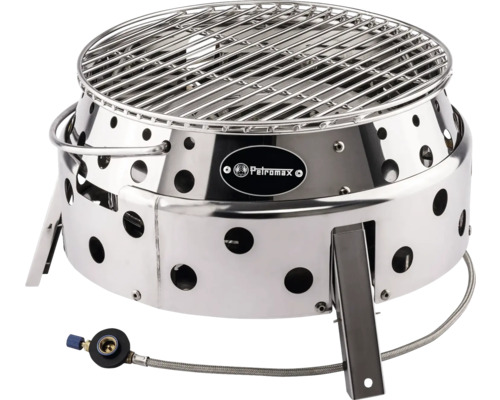 Barbecue à gaz Atago Petromax Ø 34 cm y compris lèchefrite, grille de barbecue en acier inoxydable
