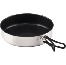 Bratpfanne aus Edelstahl mit klappbarem Griff