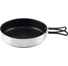 Bratpfanne aus Edelstahl mit klappbarem Griff