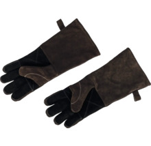 Paar hitzebeständige Grillhandschuhe aus Leder