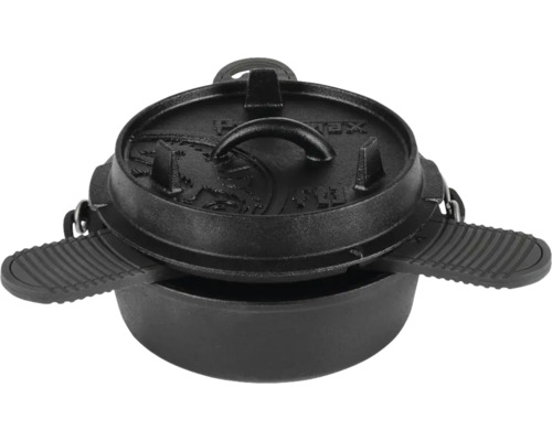 Faitout hollandais en fonte avec couvercle et poignée