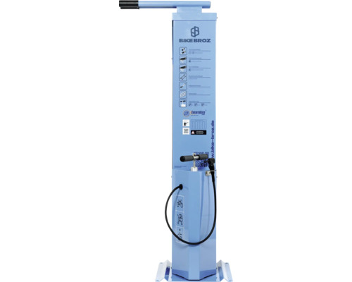 Fahrradservice Station zur Luftdruckprüfung und Reparatur von Fahrrädern