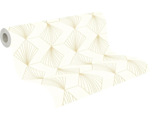 Tapetenrolle mit geometrischem Fächermuster
