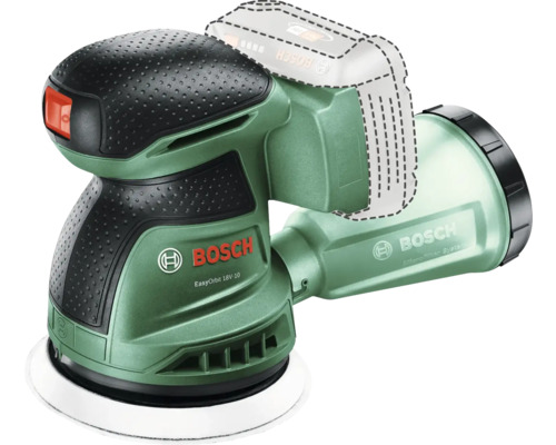 Ponceuse excentrique Bosch avec aspiration de poussière et batterie en option