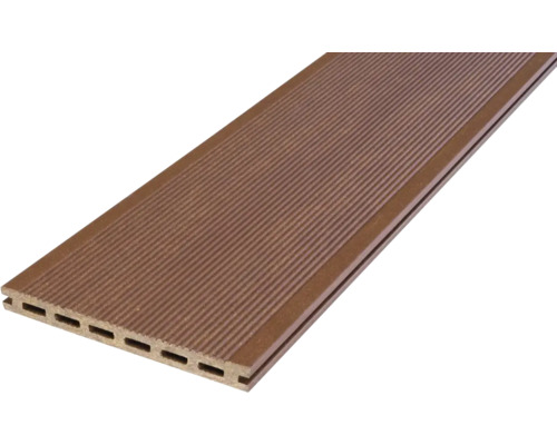 Lame de terrasse en plastique avec surface rainurée