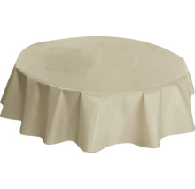 WDK Lacktischdecke beige Ø 140 cm