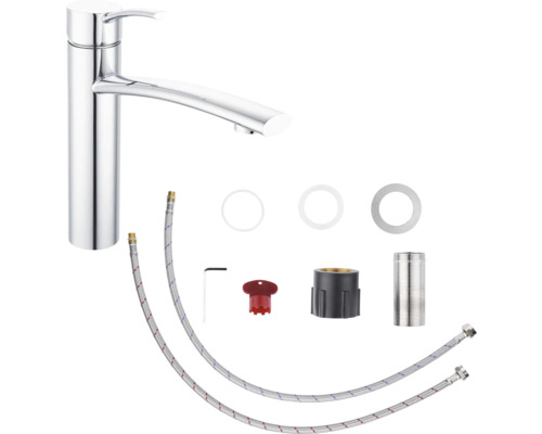 Waschtischarmatur mit Montagezubehör