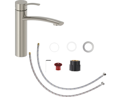 Waschtischarmatur mit Zubehör für die Installation