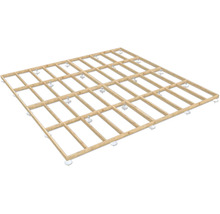 Holzbalkenkonstruktion für den Garten