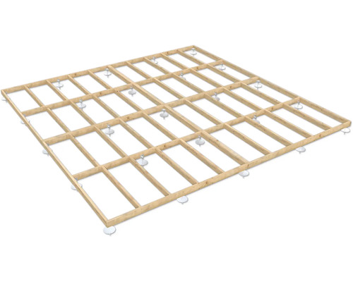 Holzbalkenkonstruktion für den Garten