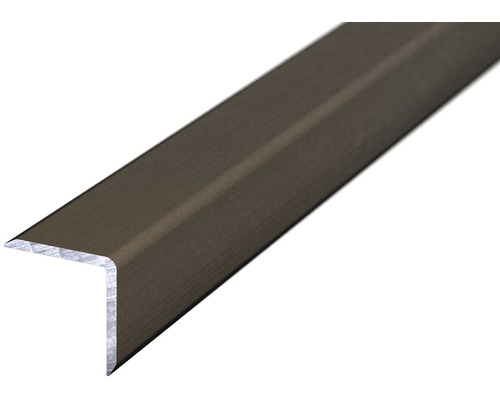 Profilé d'angle alu autocollant acier inoxydable mat 15 x 15 mm 270 cm