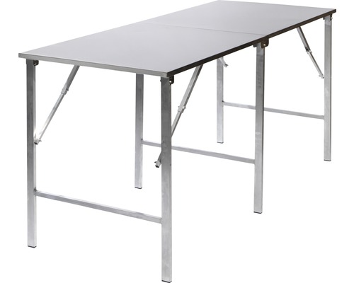 Table rabattable VEBA métal en acier inoxydable et aluminium