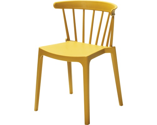 Chaise empilable VEBA Windson 53 x 54 x 75 cm fibre de verre jaune