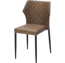 Chaise rembourrée avec motif losanges et pieds