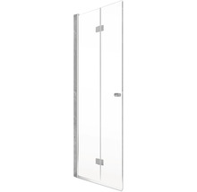 Paroi de douche avec porte pivotante en verre