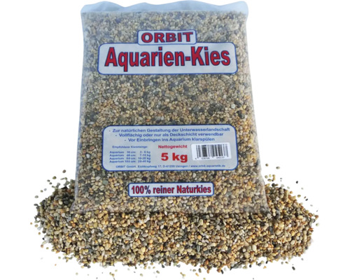 Orbit Aquarienkies, 5 Kilogramm, zur Gestaltung von Unterwasserlandschaften