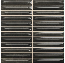 Motif de carreaux de faïence noirs et oblongs