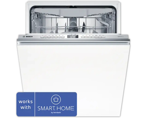 Lave-vaisselle Bosch ouvert avec intérieur et panneau de commande