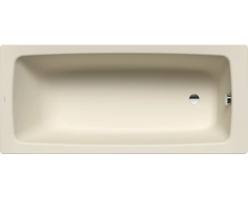 Vue de dessus d''une baignoire rectangulaire.