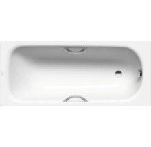 Baignoire rectangulaire avec poignées et écoulement