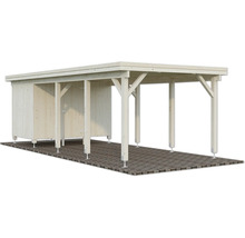 Holzcarport mit Geräteraum