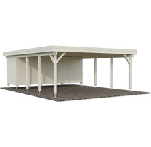 Carport en bois avec toit plat