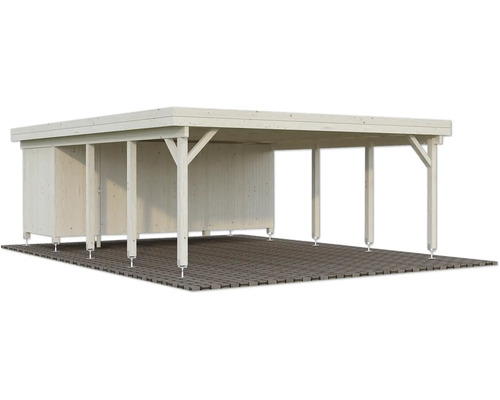 Holzcarport mit Flachdach
