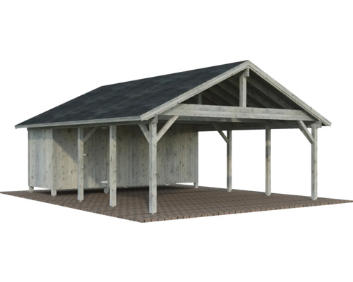 Carport aus Holz mit Dach