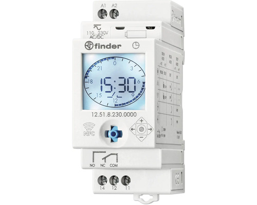 Finder Zeitschaltuhr mit digitaler Anzeige und NFC-Funktion