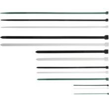 Mehrere Kabelbinder in verschiedenen Größen