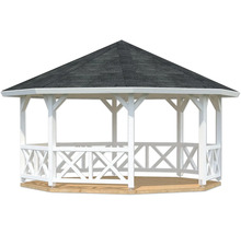 Pavillon de jardin avec cadre en bois et toit