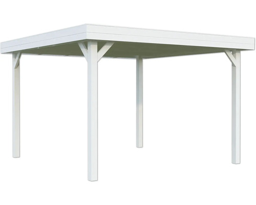 Quadratischer, heller Pavillon mit vier Pfosten