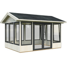 Pavillon de jardin avec fenêtres et porte double