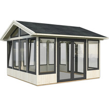 Abri de jardin avec fenêtres et double porte