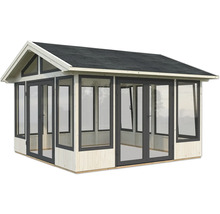 Abri de jardin avec fenêtres et double porte