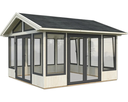 Abri de jardin avec fenêtres et double porte