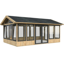 Abri de jardin avec fenêtres et porte double