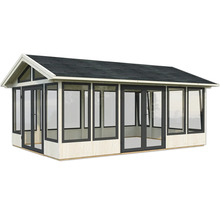 Abri de jardin avec fenêtres et porte double