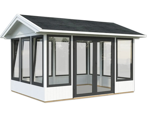 Pavillon de jardin avec fenêtres et double porte